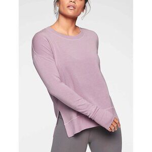 Athleta Coaster Luxe Sweatshirt Violet Purple Medium New NWT